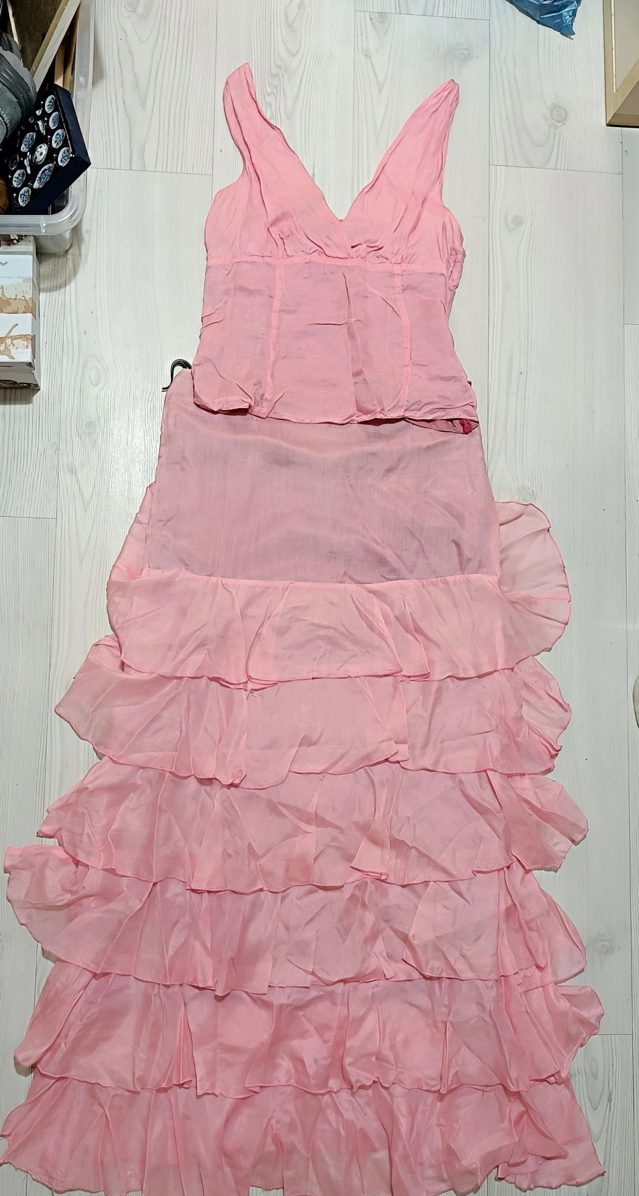Robe de fête deux pièces, en soie, taille 38, marque Tintorero, El Corte Inglés – photo 2